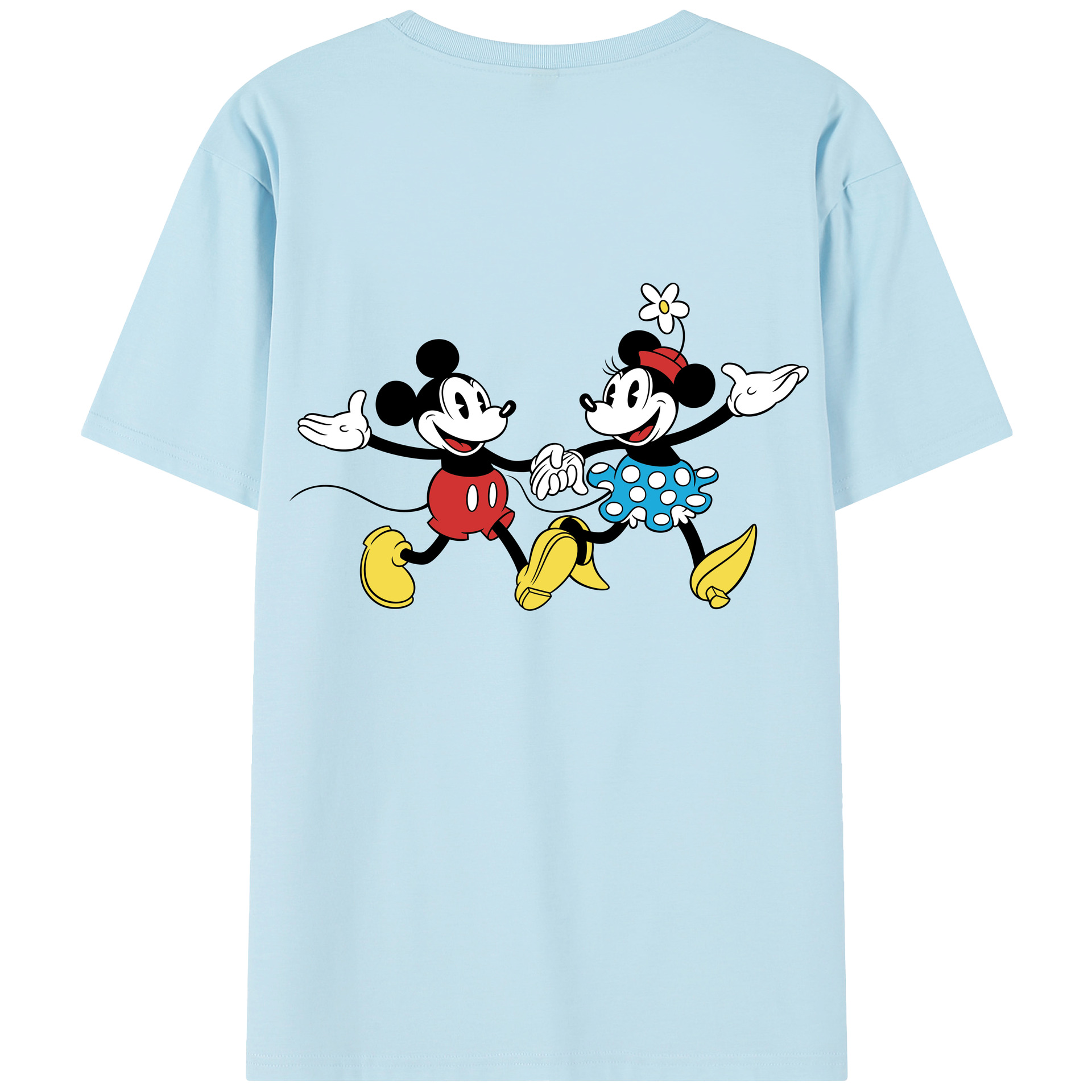 （画像用） ミッキーマウス Mickey Mouse 綿100％半袖Tシャツ（背面プリント）